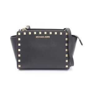 Michael Kors SELMA SUTUDDED MEDIUM MESSENGER Leather Shoulder Bag